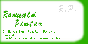romuald pinter business card